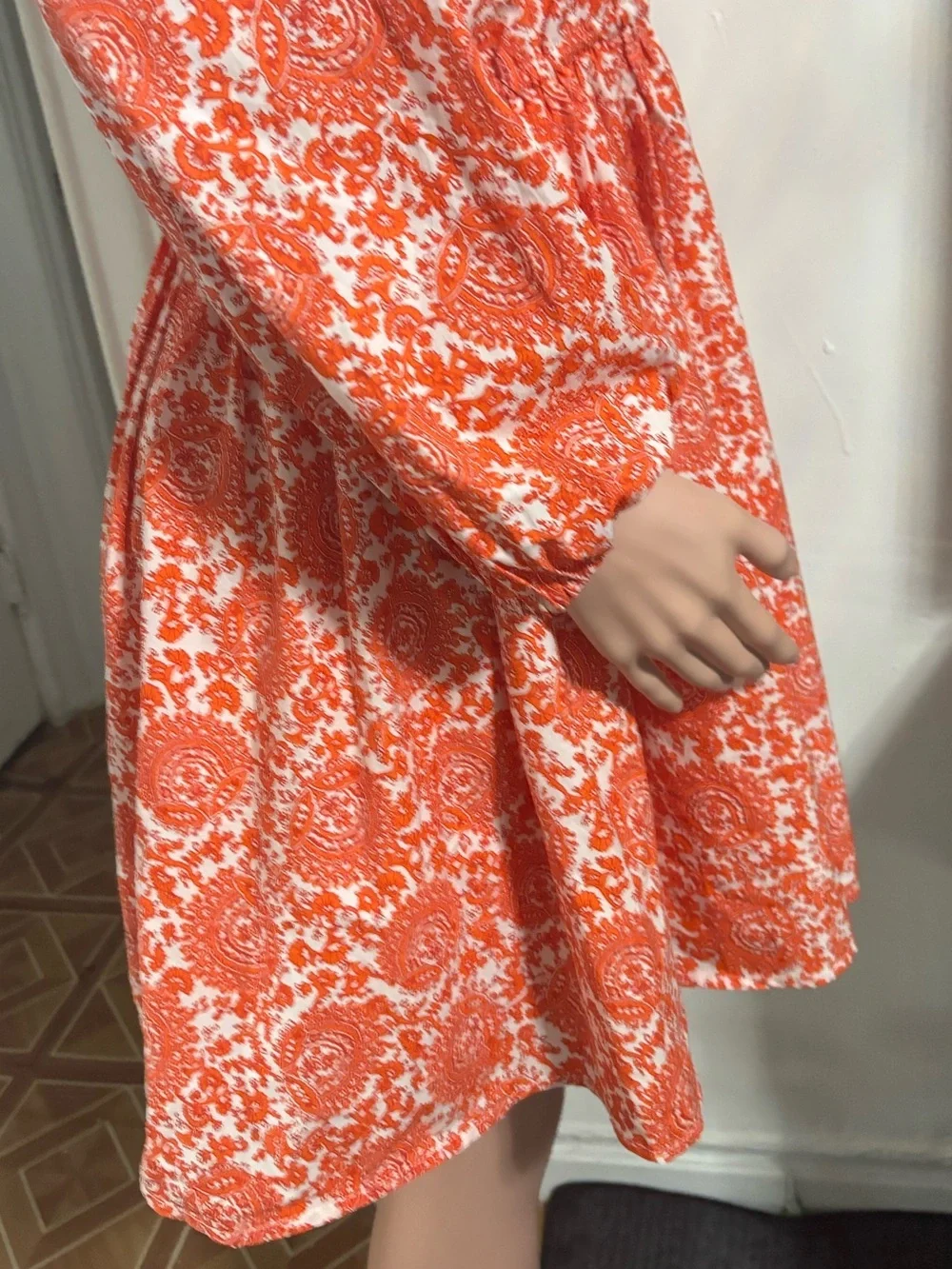 J. CREW Women's Floral Ruffle-collar mini dress